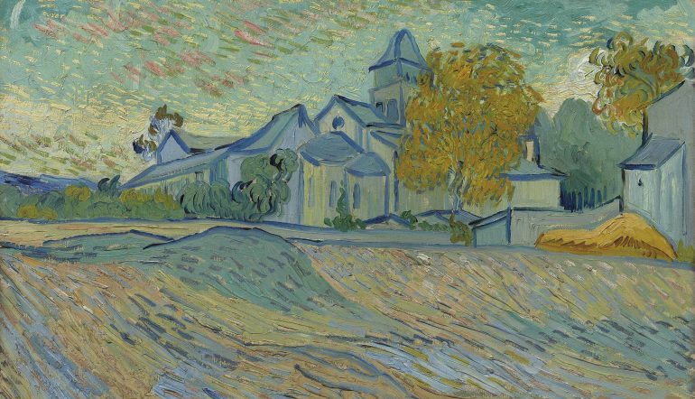 Vincent van Gogh painting: View of the Asylum and Chapel of Saint-Rémy