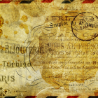 vintage enveloped letter printed in French