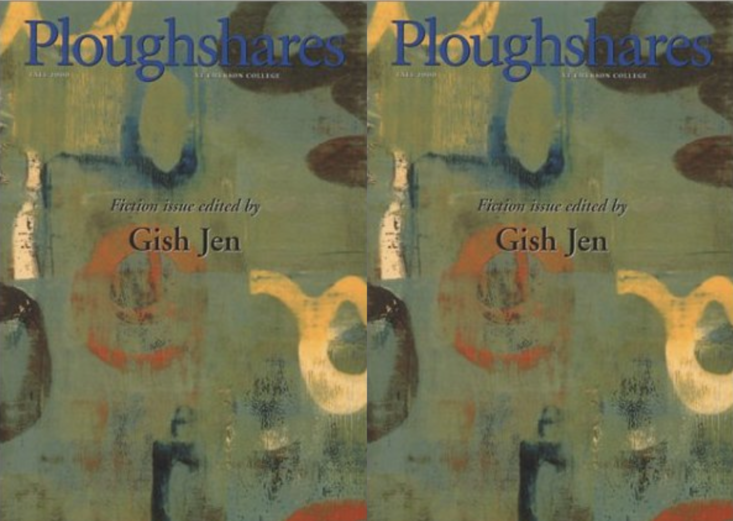 Cover art for Ploughshares edition edited by Gish Jen