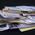 Photograph of a pile of mail