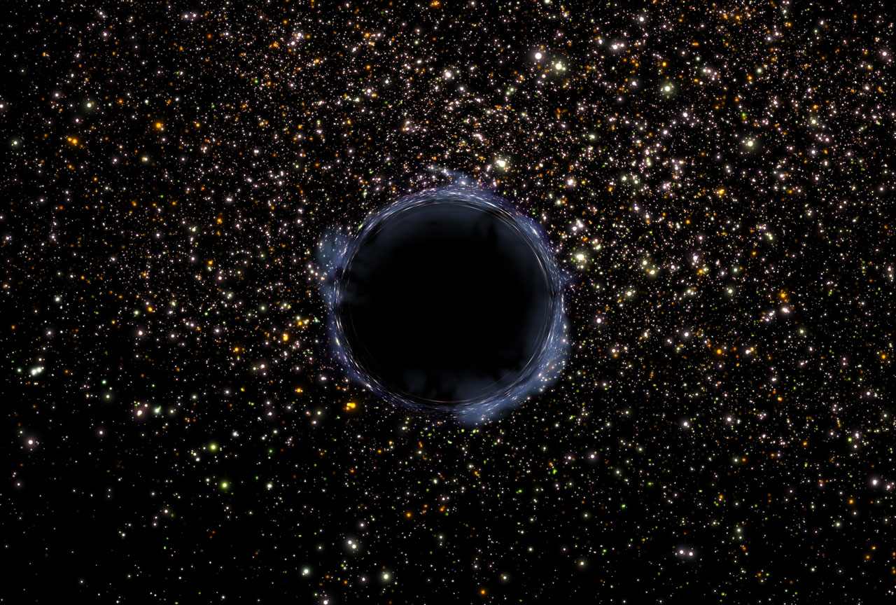 NASA photograph of a black hole in space
