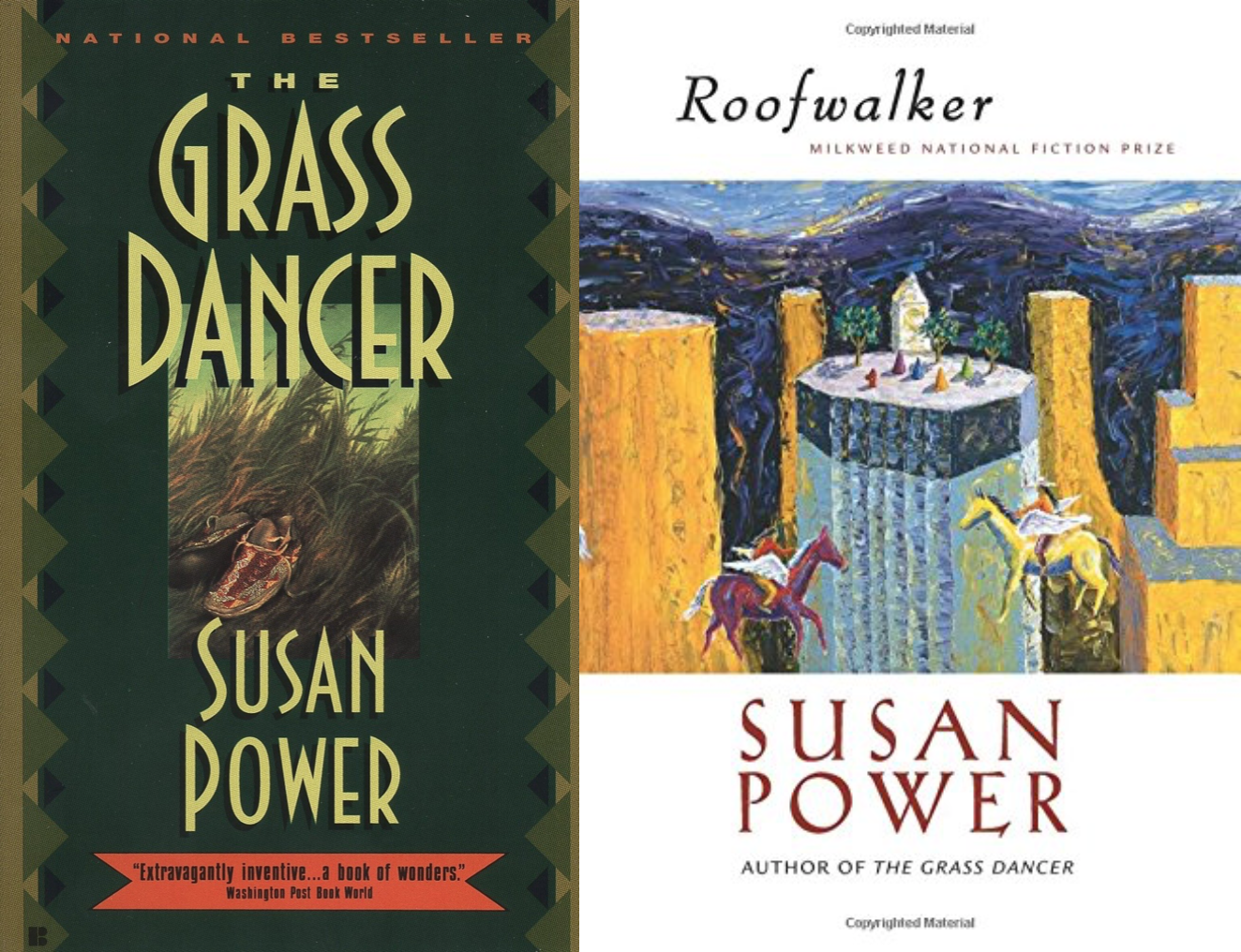 Cover art for The Grass Dancer and Roofwalker by Susan Power