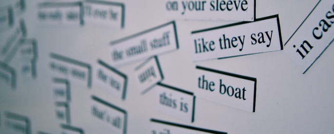 A collection of words printed on magnets