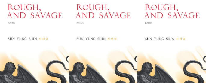 Three side-by-side photos of the cover of the book Rough, and Savage.