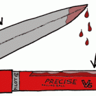 cartoon illustration of a "pen knife"