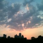 skyline photograph of Atlanta at sunset