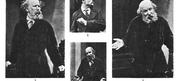 Plate VI: "Expressions of Emotions" features four, grouped black and white photographs of two different men, one bald with a beard, the other, much younger, in expressive postures