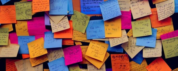 Collection of Post-It notes