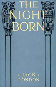 Cover for The Night Born that shows a soft blue background and two totems atop poles
