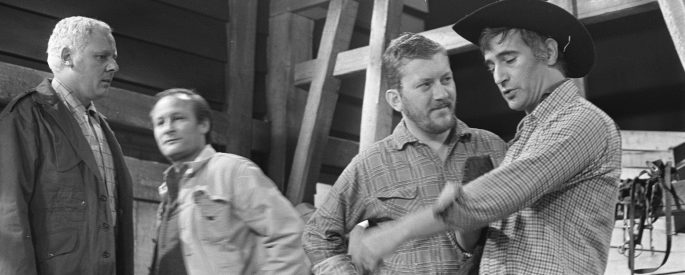 John Steinbeck film black and white capture.