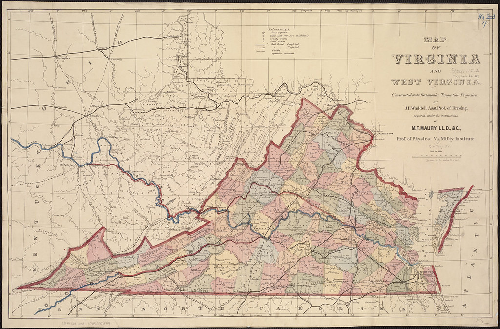 Old map of Virginia.