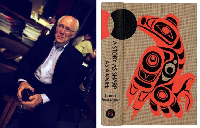 Robert Bringhurst in Kunming 2016 and A Story as Sharp as a Knife book cover