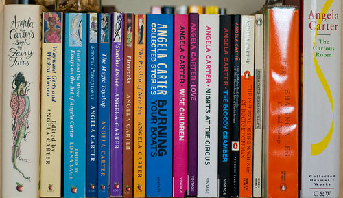 A row of Angela Carter books. 
