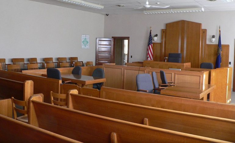 Empty courtroom.