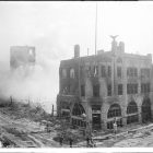 Photograph of the Los Angeles Times building, after the bombing disaster on October 1, 1910.
