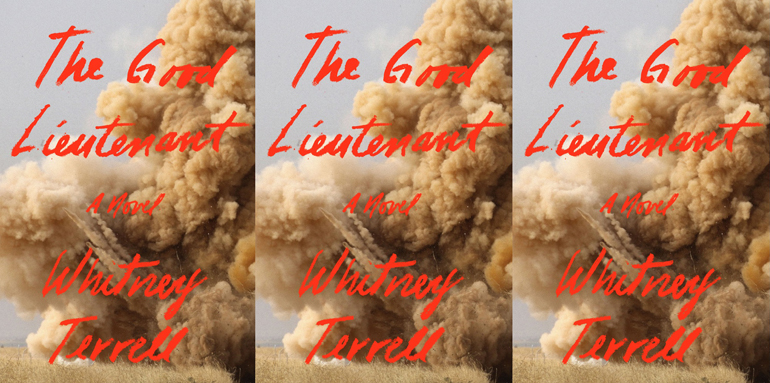 Book cover for "The Great Lieutenant" by Whitney Terrell. A large brown smoke cloud is behind the text in red.