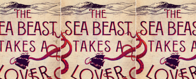 The Sea Beast Takes a Lover cover in a repeated pattern