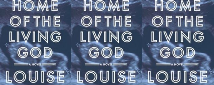 Future Home of the Living God book cover in a repeated pattern