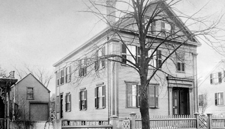 vintage photograph of the Borden House in Fall River, Massachusetts, 1892