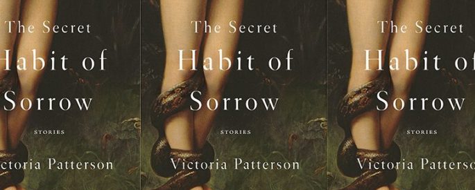 The Secret Habit of Sorrow cover in a repeated pattern