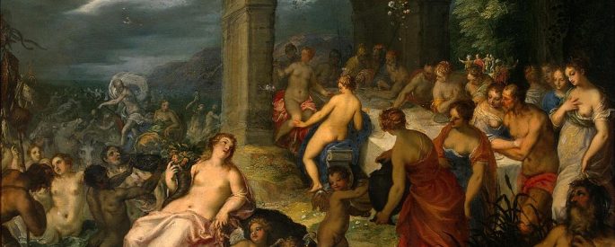 Image of Hans Rottenhammer's painting Feast of the Gods