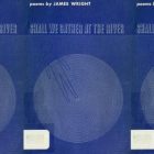 Blue cover with a spiral and the outline of a person within the spiral, reading "Shall We Gather at the River" by James Wright