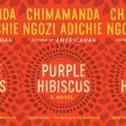 the book cover for Purple Hibiscus