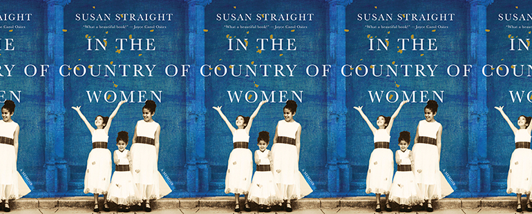 the book cover of In the Country of Women featuring three young girls in dresses