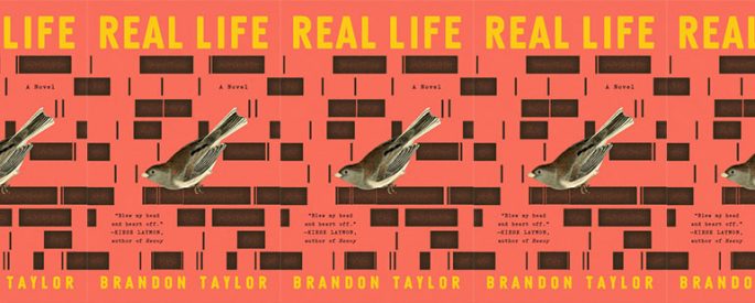 side by side series of the cover of Brandon Taylor's Real Life