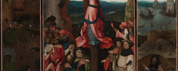 a painting of the crucifixion of St. Julia