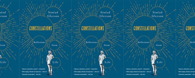 side by side series of the cover of Gleeson's Constellations