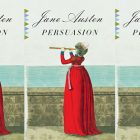 side by side series of the cover of Austen's Persuasion