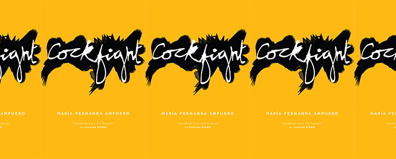 side by side series of the cover of Maria Fernanda Ampuero's Cockfight