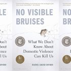 side by side series of the cover of Snyder's No Visible Bruises