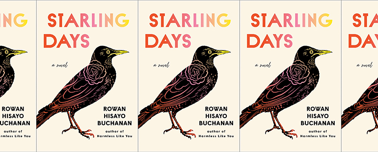 side by side series of the cover of Starling Days by Rowan Hisayo Buchanan