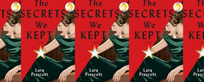 side by side series of the cover of The Secrets We Kept by Lara Prescott