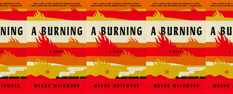 side by side series of the cover of A Burning