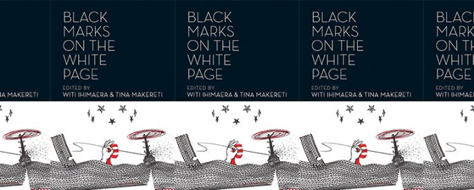 side by side series of the cover of Black Marks on the White Page