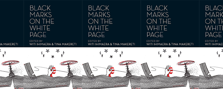 side by side series of the cover of Black Marks on the White Page