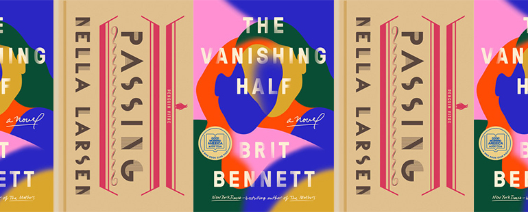 side by side, alternating series of the covers of The Vanishing Half and Passing 