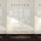 side by side series of the cover of Evicted