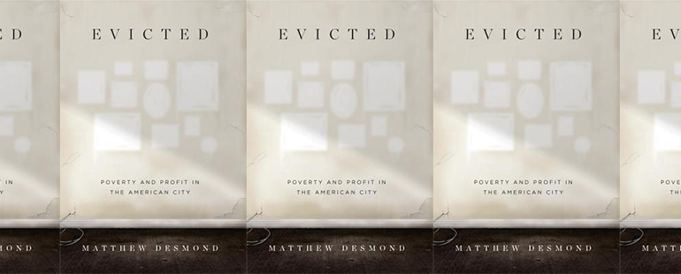 side by side series of the cover of Evicted 