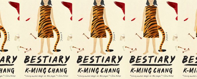 side by side series of the cover of K-Ming Chang's Bestiary