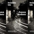 side by side series of the cover of Modiano's Invisible Ink
