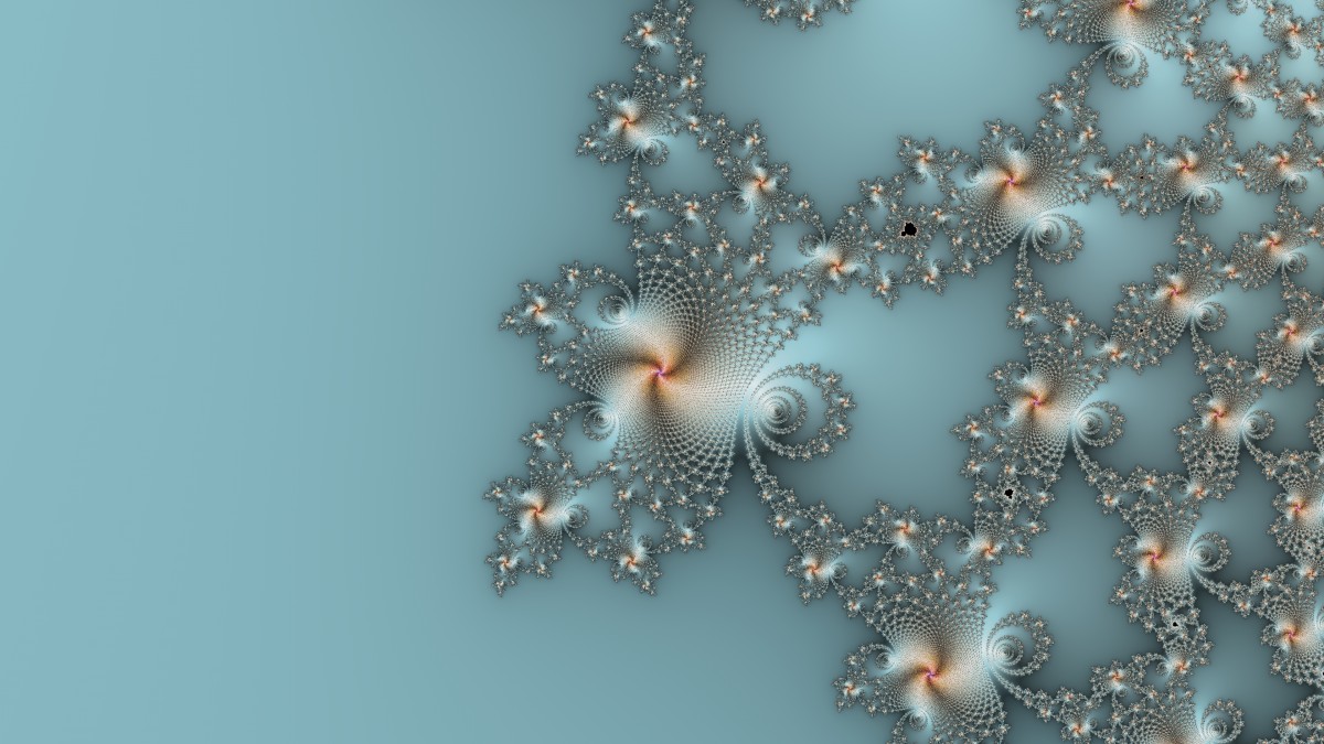 a fractal against a blue background