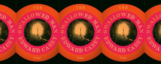 side by side series of the cover of the Swallowed Man by Edward Carey