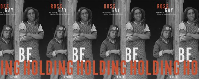 side by side series of the cover of Be Holding by Ross Gay