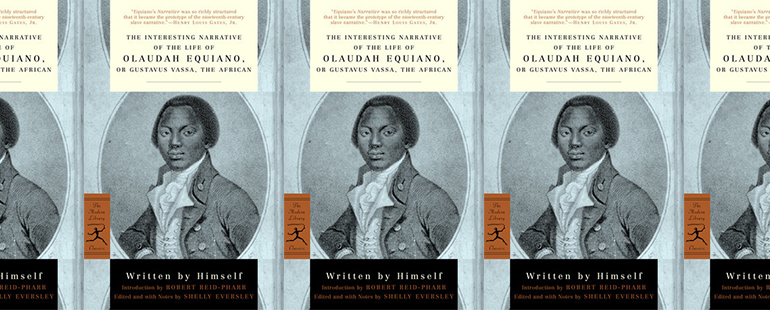 side by side series of the cover of the interesting narrative of the life of oladuah equiano