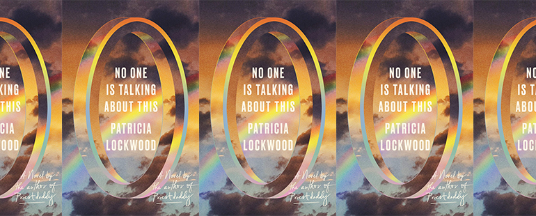 side by side series of the cover of Lockwood's No One Is Talking About This