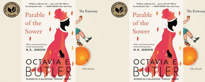 side by side series of the cover of The Emissary and The Parable of the Sower